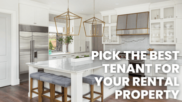 A professional-looking image of a rental property with text that reads 